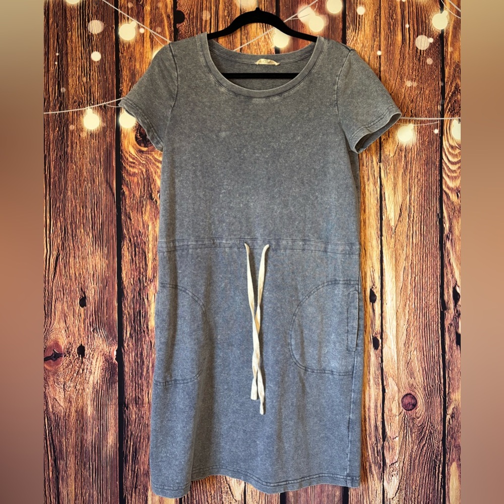 Jane and Delancey Charcoal Dress with Drawstring